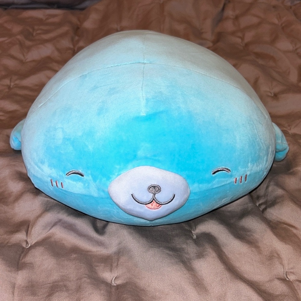 New Kaijo Seikatsu (Marine Life) Smiling Sea Lion Blue Plush Stuffed Toy